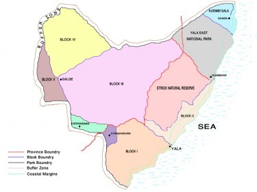 Yala National Park Block areas